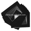 Wholesale1.4mm thickness black white core board game mat pre-cut collage mat board